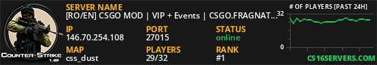 [RO/EN] CSGO MOD | VIP + Events | CSGO.FRAGNATION.RO