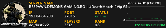 RESPAWN.REALGAMERS.RO | #DeathMatch #Vip #Skin