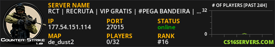 RCT | RECRUTA | VIP GRATIS | #PEGA BANDEIRA | @BRXGames