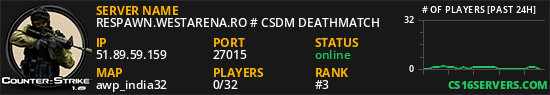 RESPAWN.WESTARENA.RO # CSDM DEATHMATCH