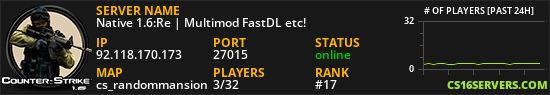 Native 1.6:Re | Multimod FastDL etc!