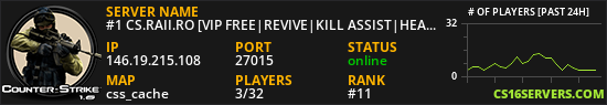 #1 CS.RAII.RO [VIP FREE|REVIVE|KILL ASSIST|HEAL GRENADE|MVP|SKINS]