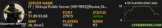 IT | Shkupi Public Server [VIP-FREE][Revive,SkinsMenu]
