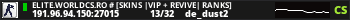 ELITE.WORLDCS.RO # [SKINS |VIP + REVIVE| RANKS]