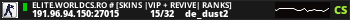 ELITE.WORLDCS.RO # [SKINS |VIP + REVIVE| RANKS]