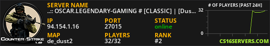 ..:: OSCAR.LEGENDARY-GAMING # [CLASSIC] | [Dust2 Only] ::..